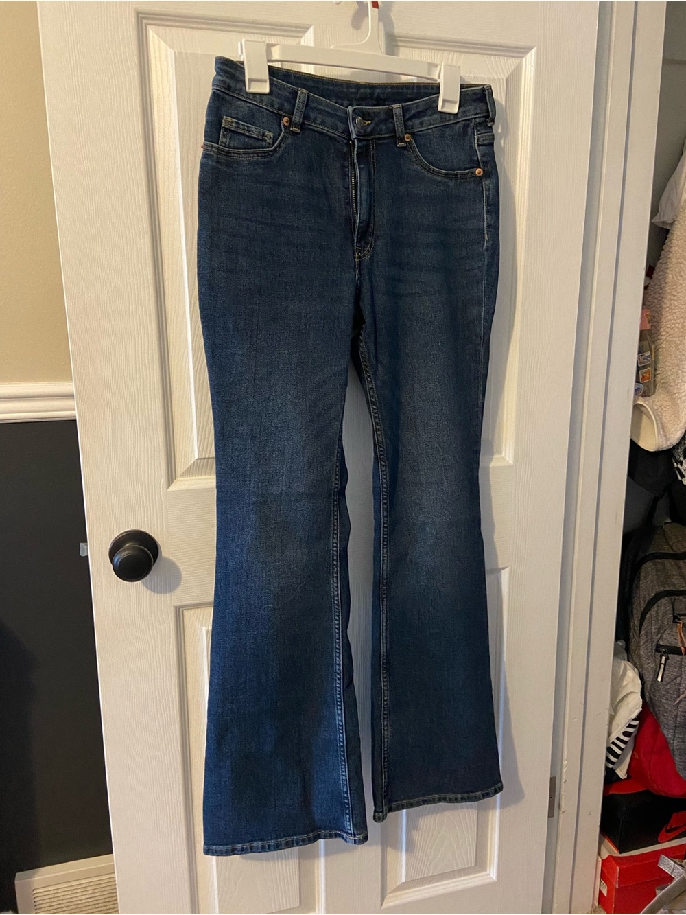 H&M Dark Blue Flared Women's Jeans